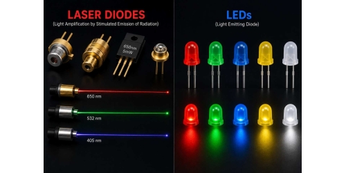 Laserdiodi vs LED: tärkeimmät erot, suorituskyky, sovellukset ja kumpi on parempi?